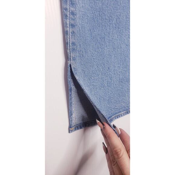 Levi's Premium Ribcage Straight Split Ankle Denim Jeans 32 x 29 Medium Wash NEW - Picture 7 of 11